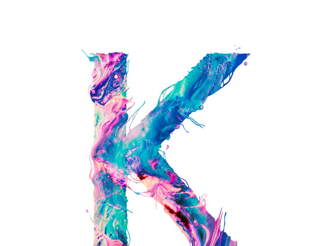 泼墨字母K素材