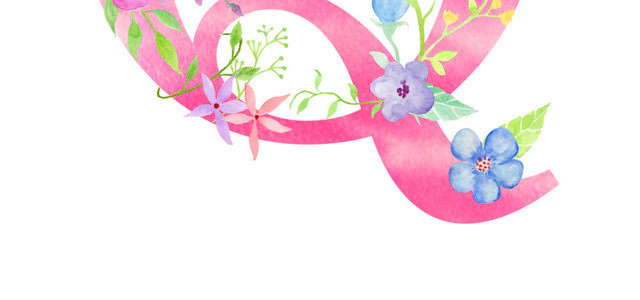 彩色花字母Q素材