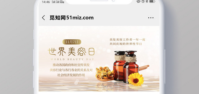 封面简约大气世界美容日美容行业宣传微信公众号首图