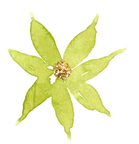 绿色纹花朵素材