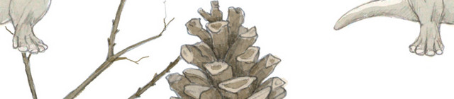 彩铅手绘树鸟素材