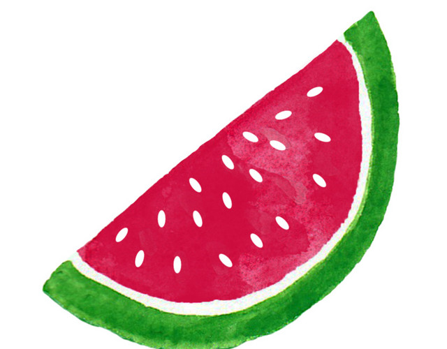 手绘卡通夏天西瓜素材