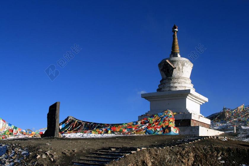 旅游自然四川折多山景色背景图片