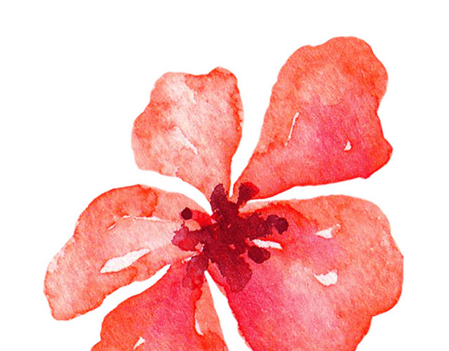 红色小花矢量素材