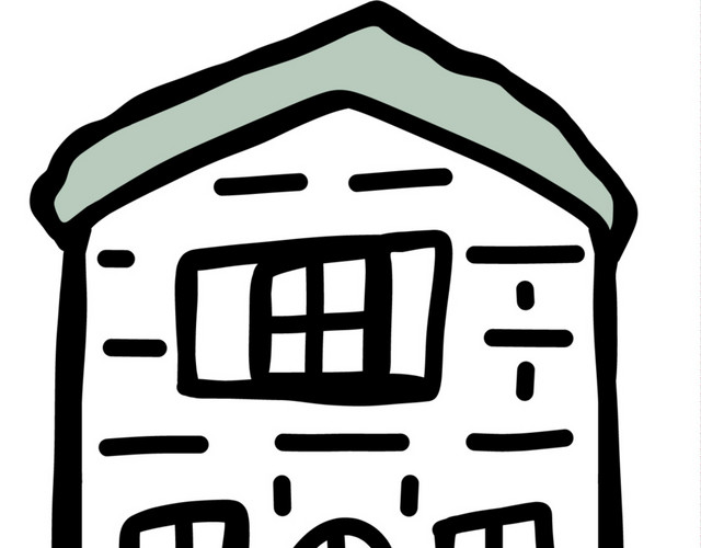 手绘房屋儿童插画