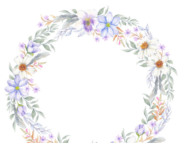 清新花环矢量素材