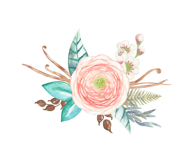 清新花朵矢量素材