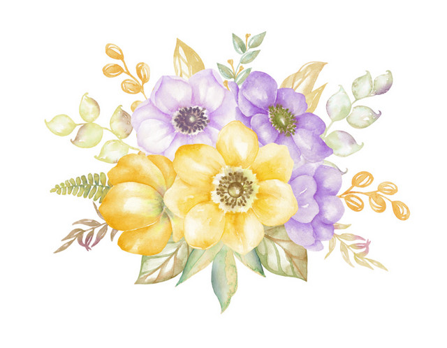 清新花朵矢量素材