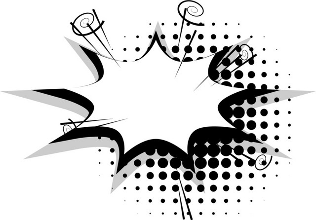 爆炸框抽象对话框素材