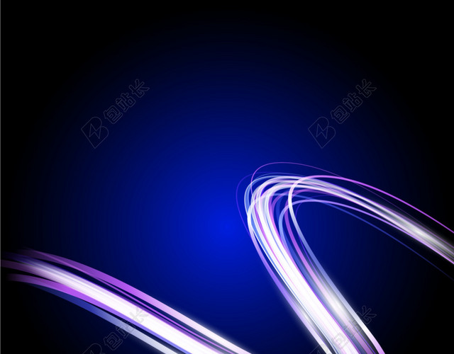 曲线条蓝背景图