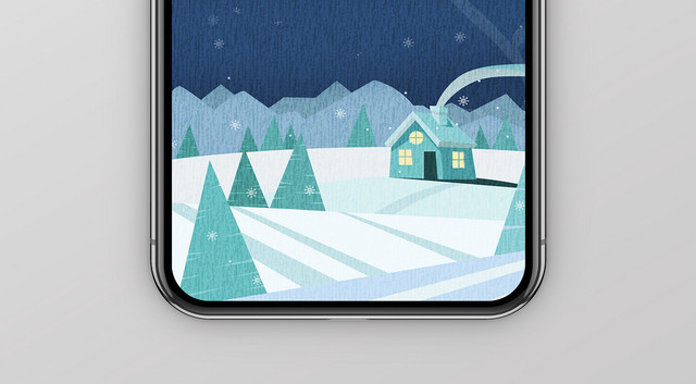 11月你好手绘插画手机背景海报设计