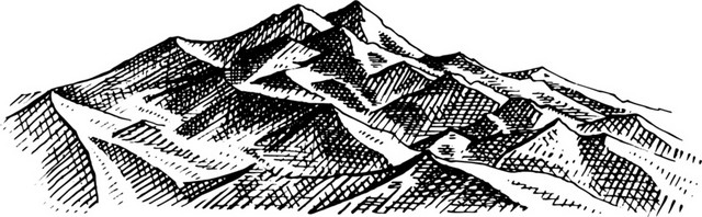 山峰剪影