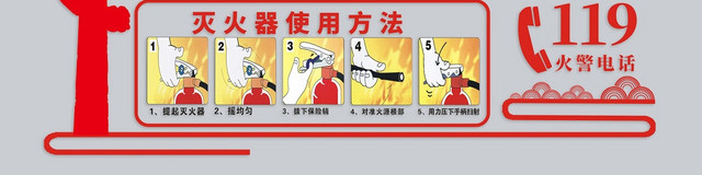 消防文化墙安全生产红色简约创意大气文化墙