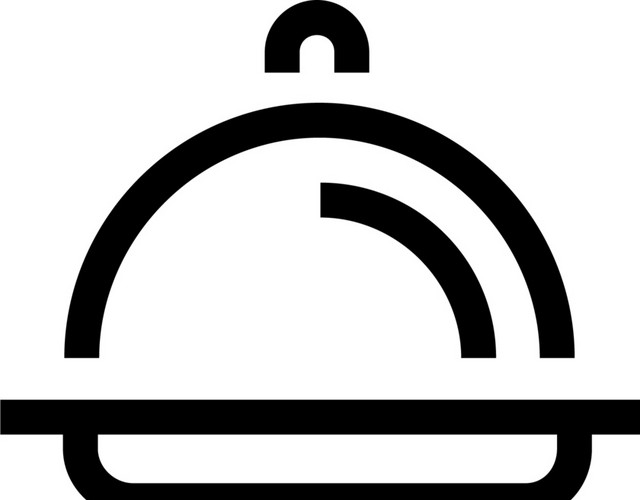 卡通黑色简约线条厨房用具图标