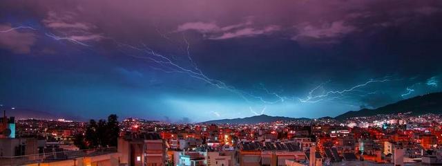 照明 雅典 风暴 希腊 天空 雷声 闪电 云 螺栓 雷暴