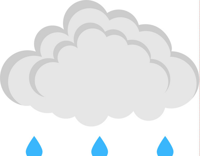 卡通图标下雨素材
