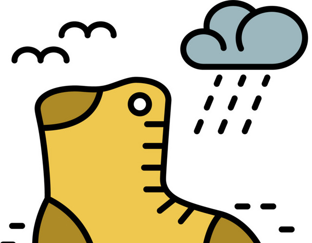 乌云下雨鞋子素材