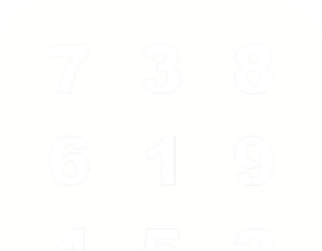 异形数字镂空学习素材