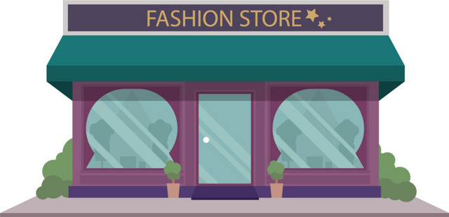 时尚商店建筑素材