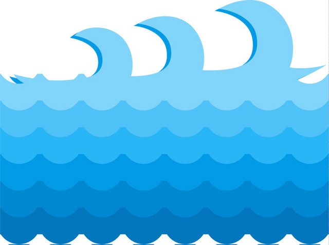 水波浪蓝色海纹素材