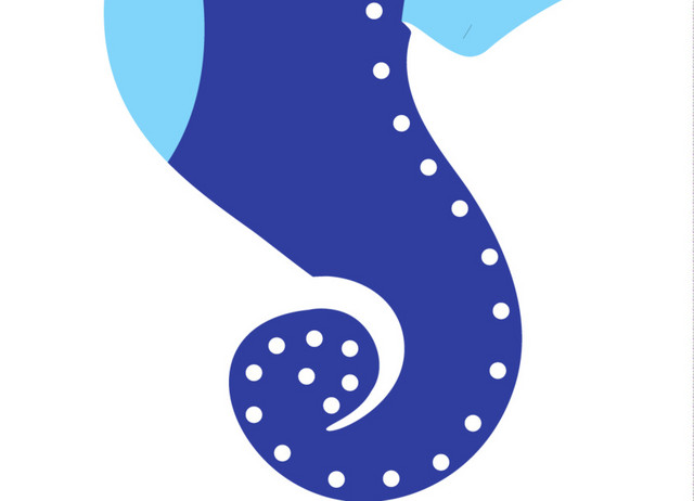 蓝色海马生物素材