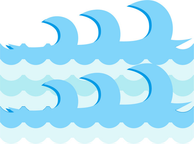 海波纹大浪素材