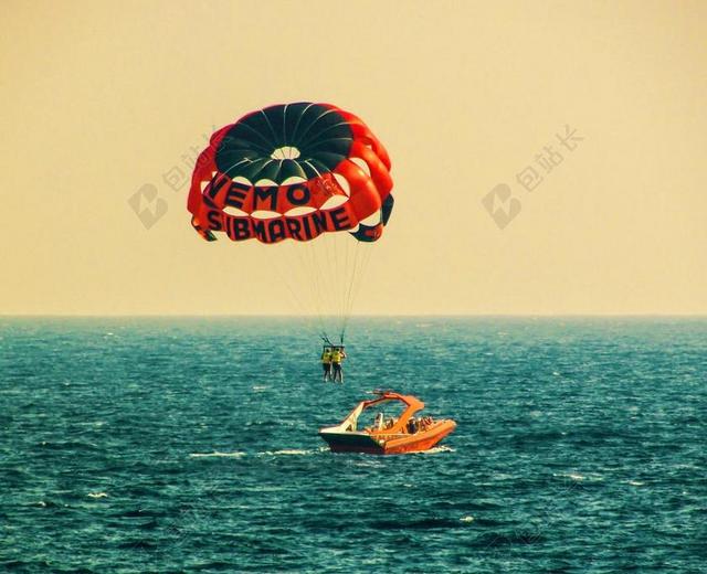 滑翔伞 海上运动 飞 天空 极端 降落伞 活动 休闲 自由