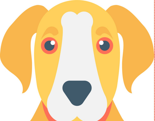 黄色卡通动物园猎犬图标