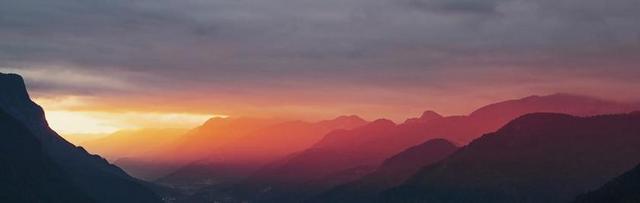 日落 山 日出 天空 橙色 黄昏 景观 自然 查看 高峰