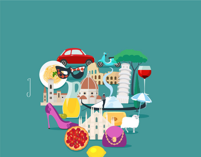 绿色旅游心形图标