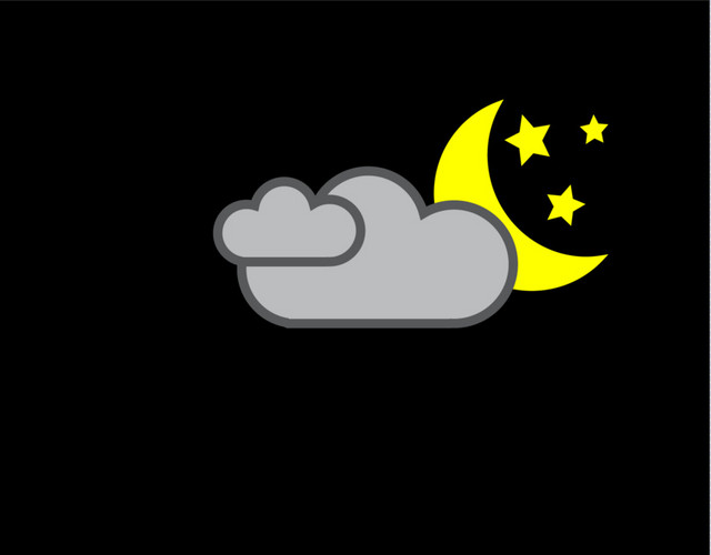 黑色卡通月亮夜景图标