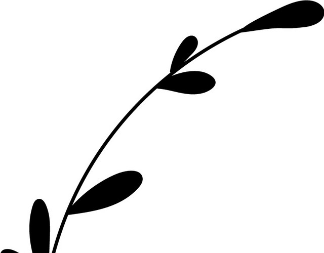 卡通树枝剪影素材