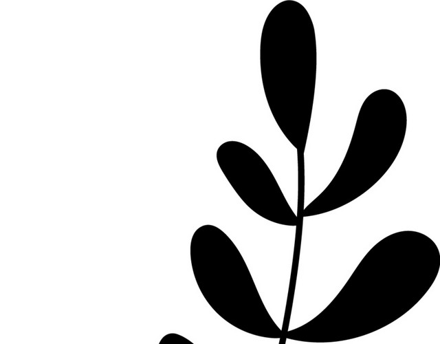 卡通树枝剪影素材