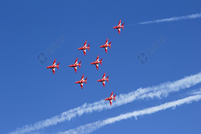 红色 箭头 英国皇家空军 喷射 飞机 空气 显示 纽卡斯尔