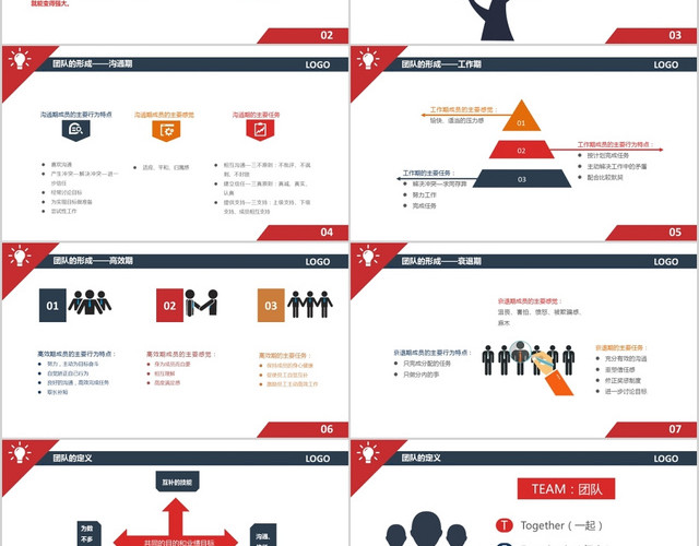 简约企业员工团队建设商务团队凝聚力管理PPT模板