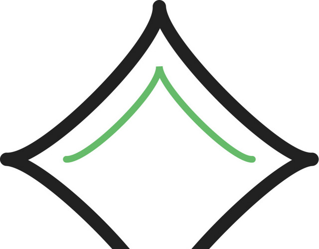 黑色线条几何图形菱形