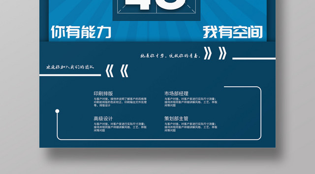你有能力我有空间人才招聘海报设计模板