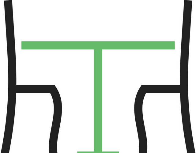 黑色线条家具图标桌椅