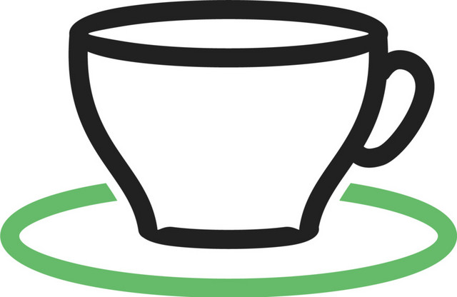 黑色线条生活用品茶杯