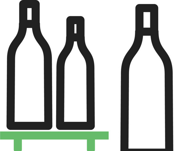 黑色线条生活用品酒架