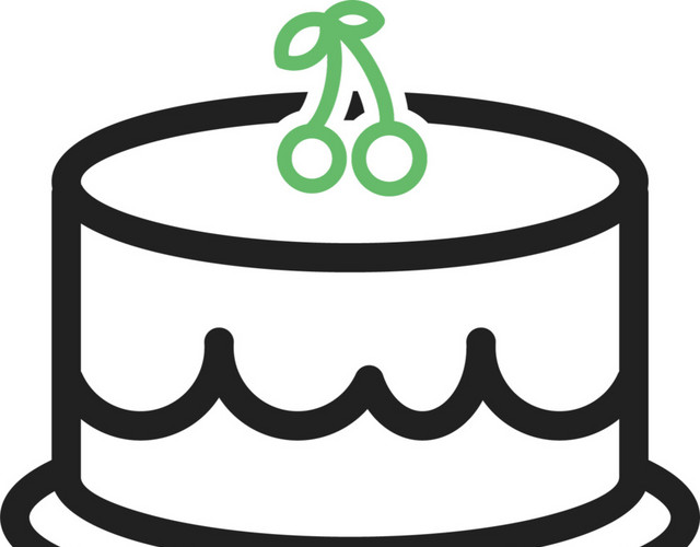 简约简笔画蛋糕图标素材