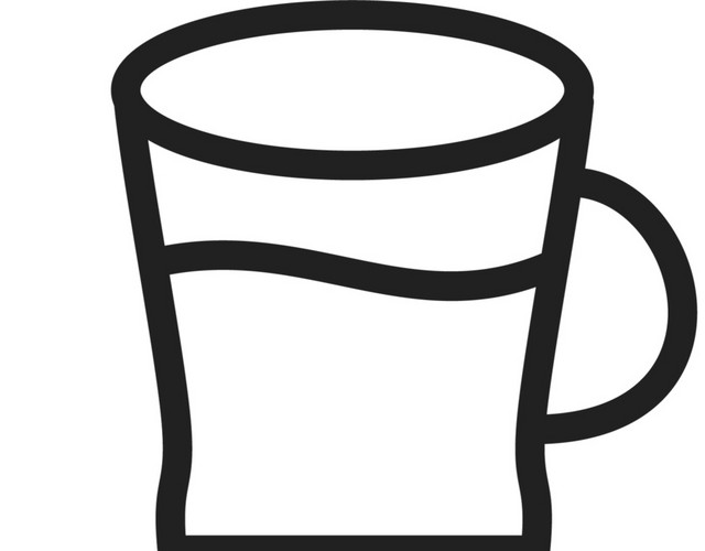 简约简笔画杯子图标素材