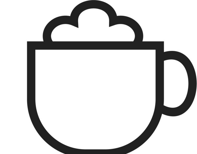 简约简笔画杯子图标素材