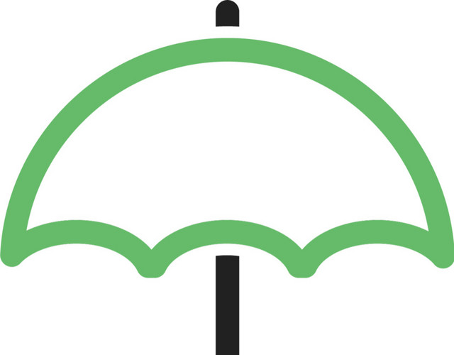 简约简笔画雨伞图标素材
