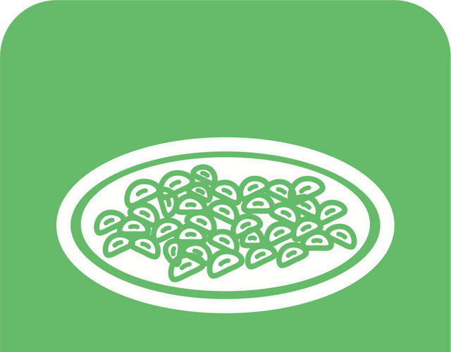 彩色简约瓜子方形图标素材
