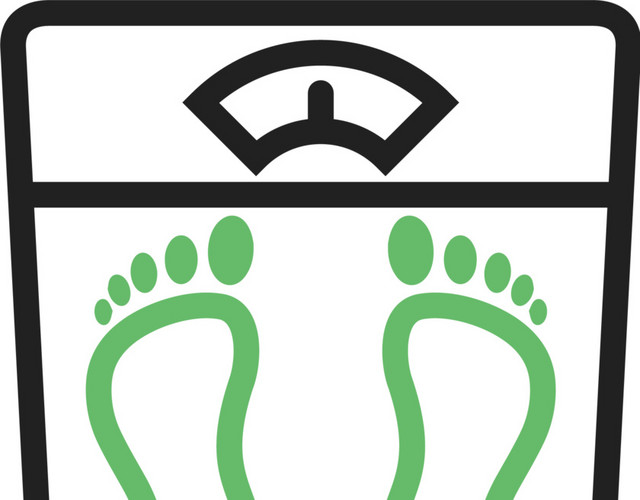 简约简笔画体重秤图标素材