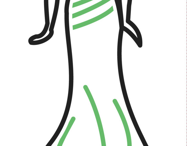 简约简笔画人物服饰图标素材