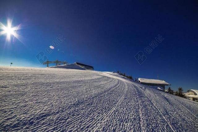 旅游自然户外滑雪场背景图片
