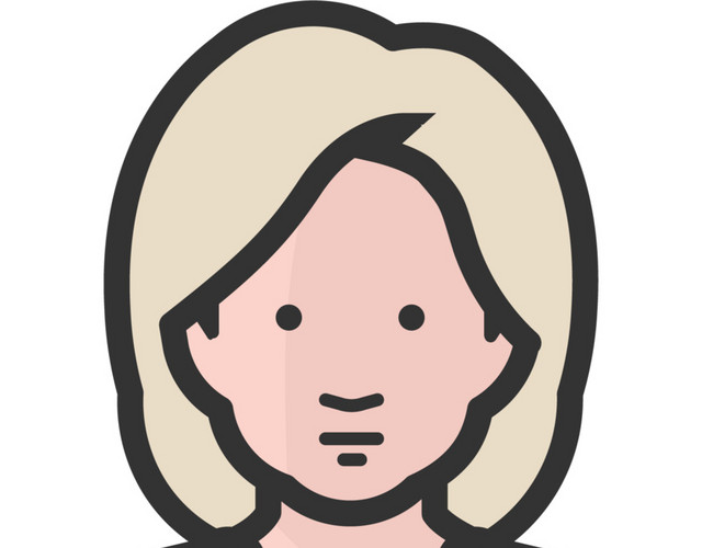 短发女性人物图标