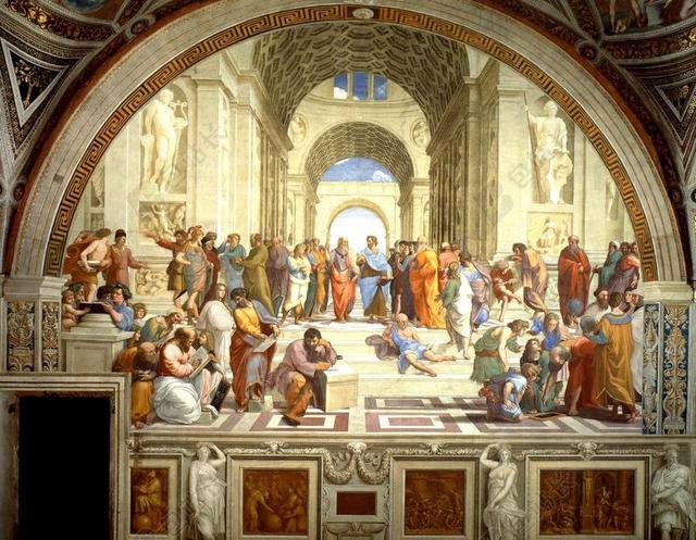 壁画 雅典学院 RAFFAELLO SANZIO 1511 艺术